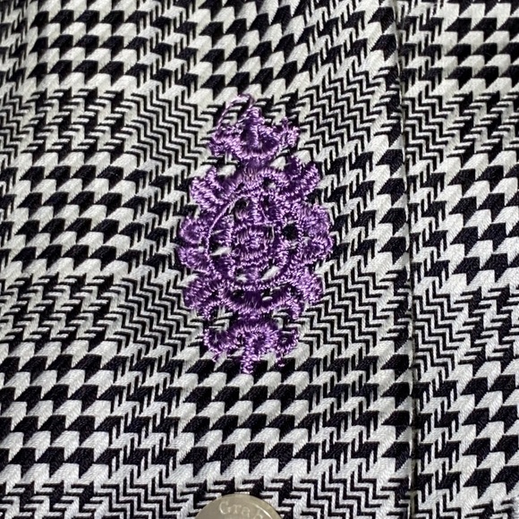 Robert Graham, 39/15.5, 100 % cotton, cufflink cuff, long sleeve, houndstooth - Picture 6 of 9